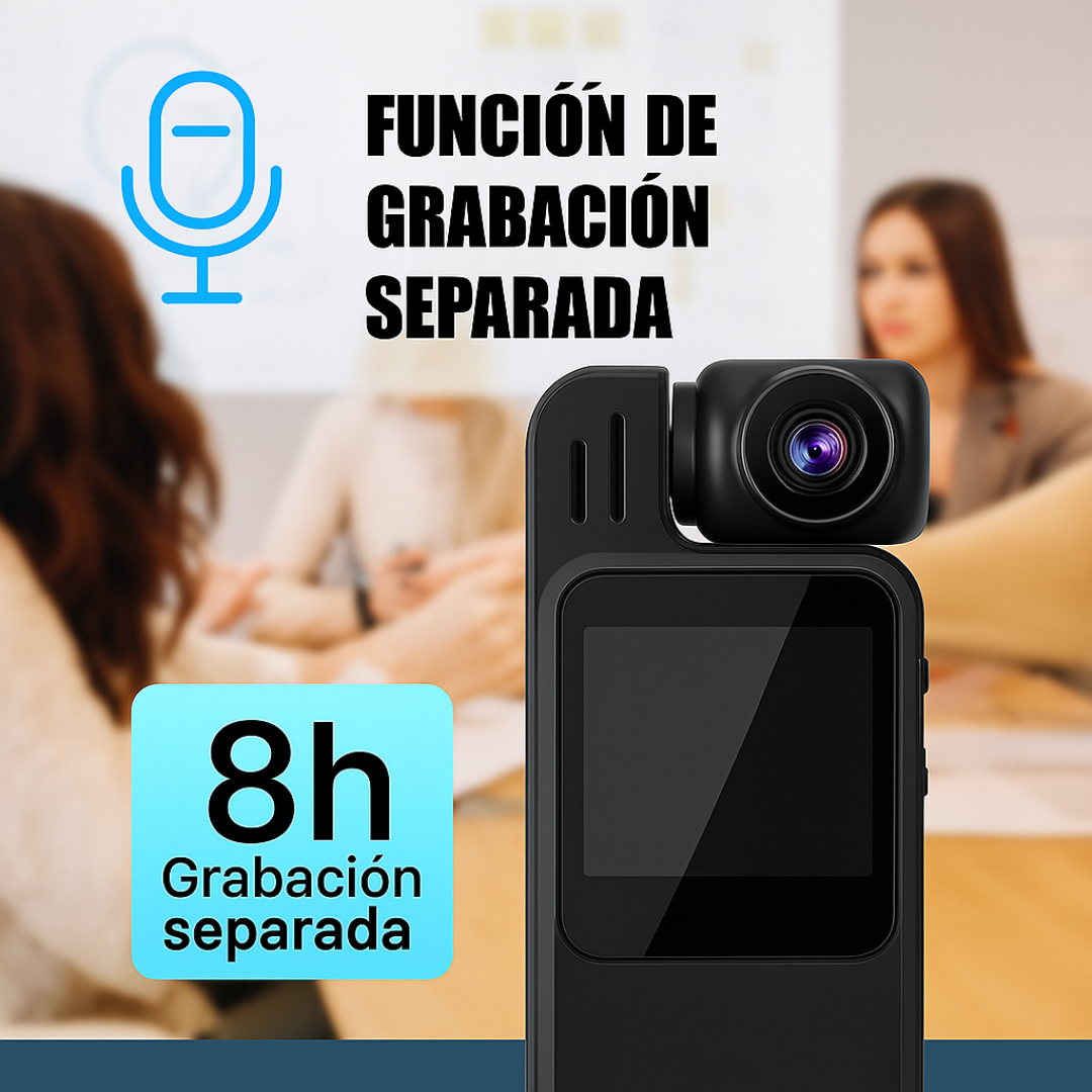 📹 Mini Cámara Corporal Multifuncional con Visión Nocturna