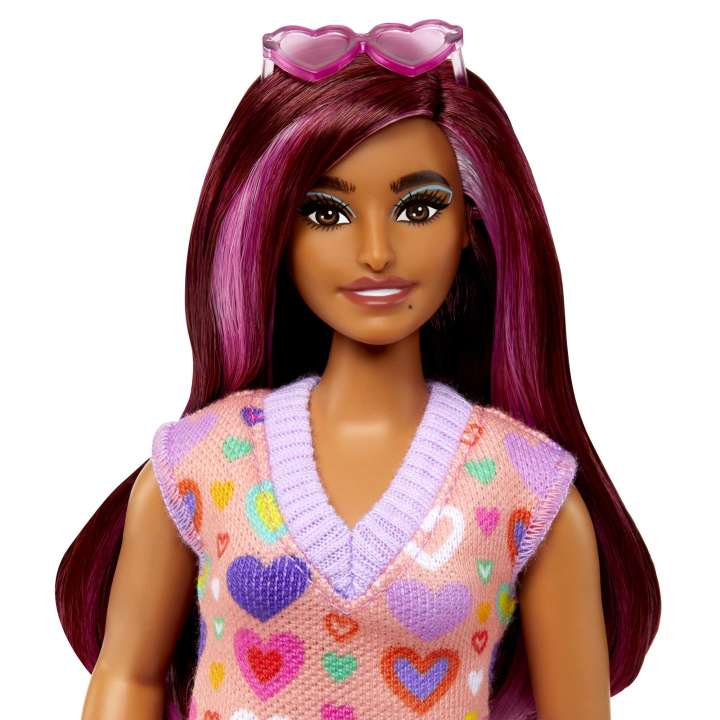Barbie Fashionista #207 Vestido Corazones Gafas