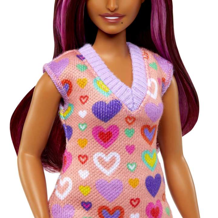 Barbie Fashionista #207 Vestido Corazones Gafas