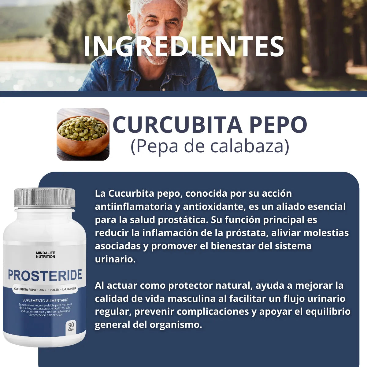 🌿 PROSTERIDE – Tratamiento Natural para la Próstata (90 cápsulas)