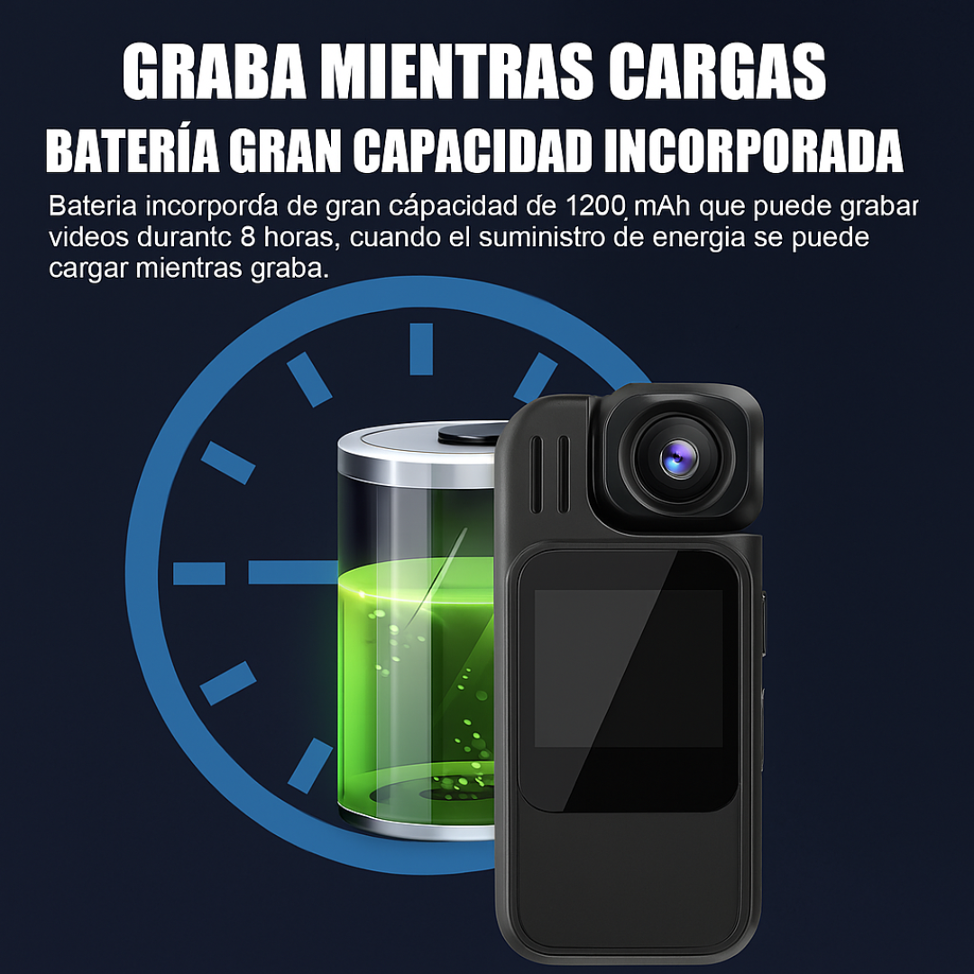 📹 Mini Cámara Corporal Multifuncional con Visión Nocturna