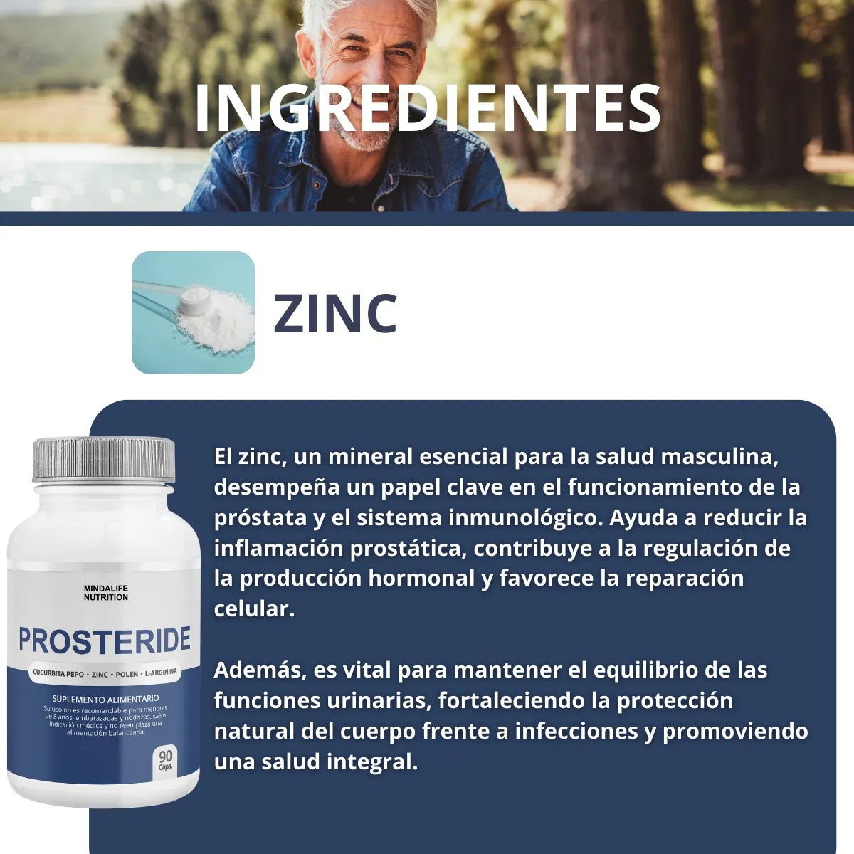 🌿 PROSTERIDE – Tratamiento Natural para la Próstata (90 cápsulas)