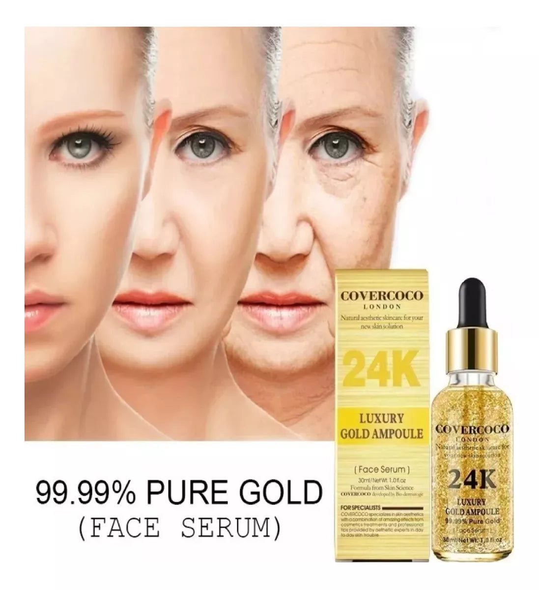 ✨💎 Lujo Dorado para una Piel Joven, Radiante y Firme | Sérum Facial 24K