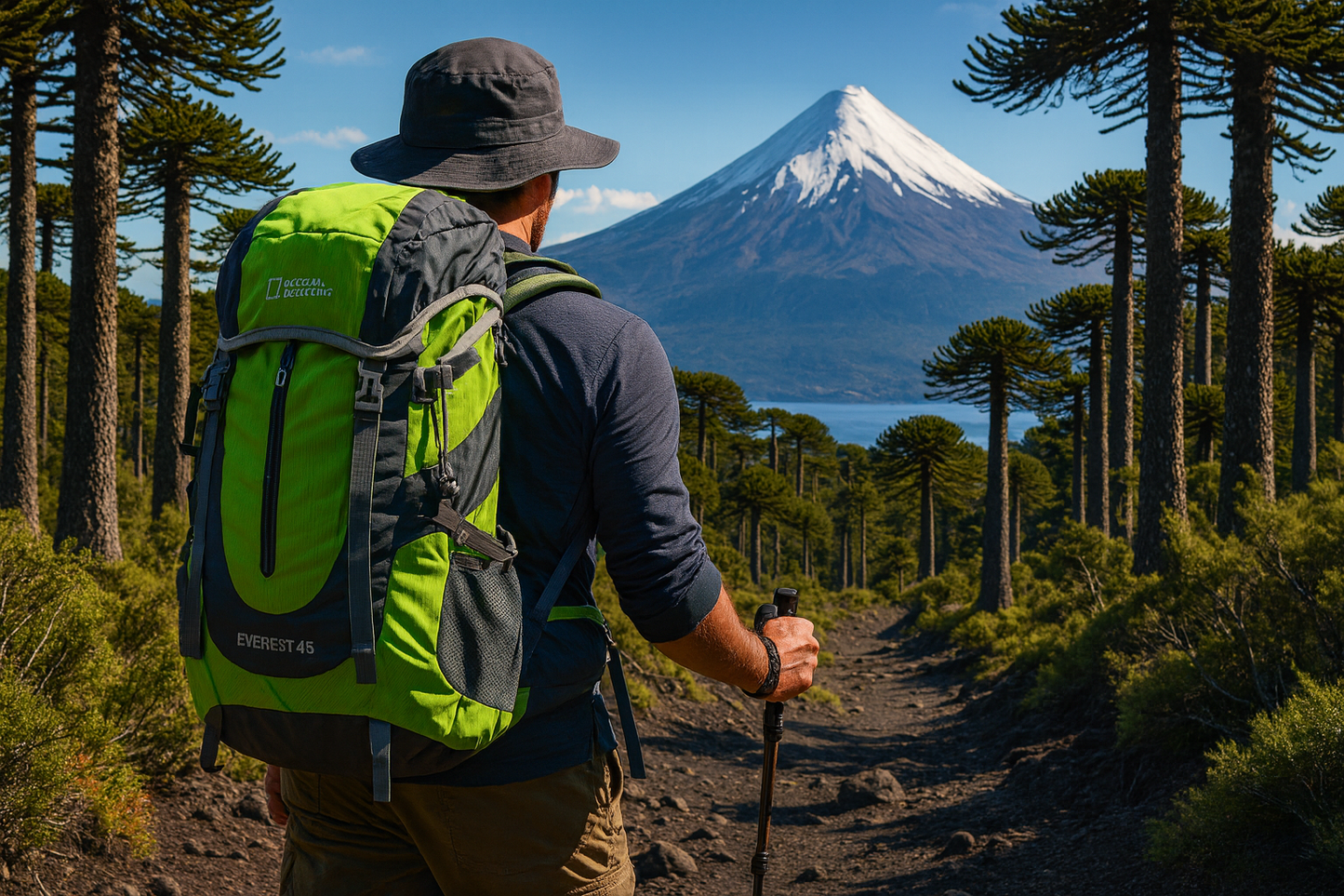 Mochila Camping Everest 45 Litros Verde National Geographic