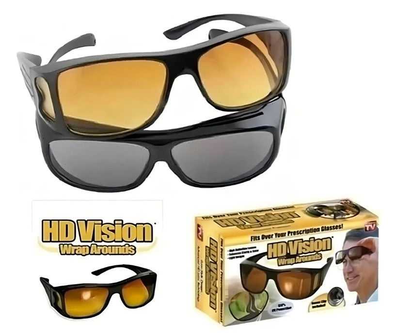2 Lentes , Gafas De Sol HD Visión Dia / Noche