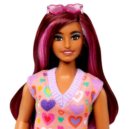 Barbie Fashionista #207 Vestido Corazones Gafas