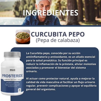 🌿 PROSTERIDE – Tratamiento Natural para la Próstata (90 cápsulas)