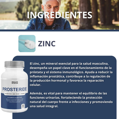 🌿 PROSTERIDE – Tratamiento Natural para la Próstata (90 cápsulas)