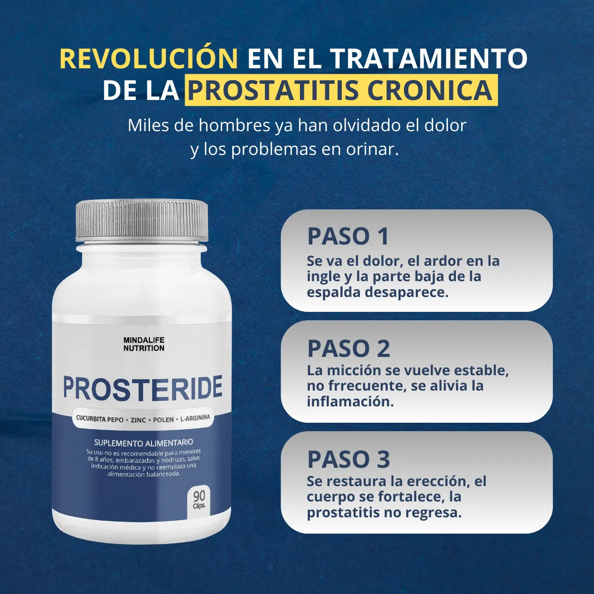 🌿 PROSTERIDE – Tratamiento Natural para la Próstata (90 cápsulas)