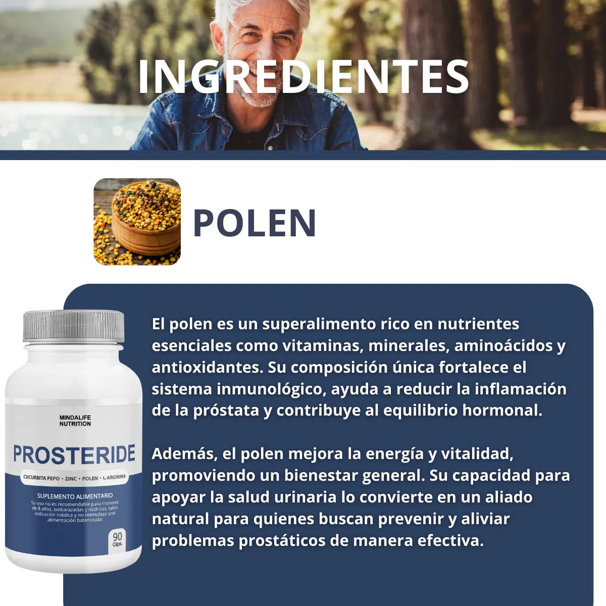 🌿 PROSTERIDE – Tratamiento Natural para la Próstata (90 cápsulas)