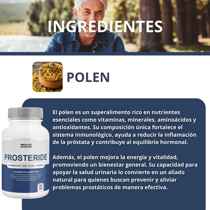 🌿 PROSTERIDE – Tratamiento Natural para la Próstata (90 cápsulas)
