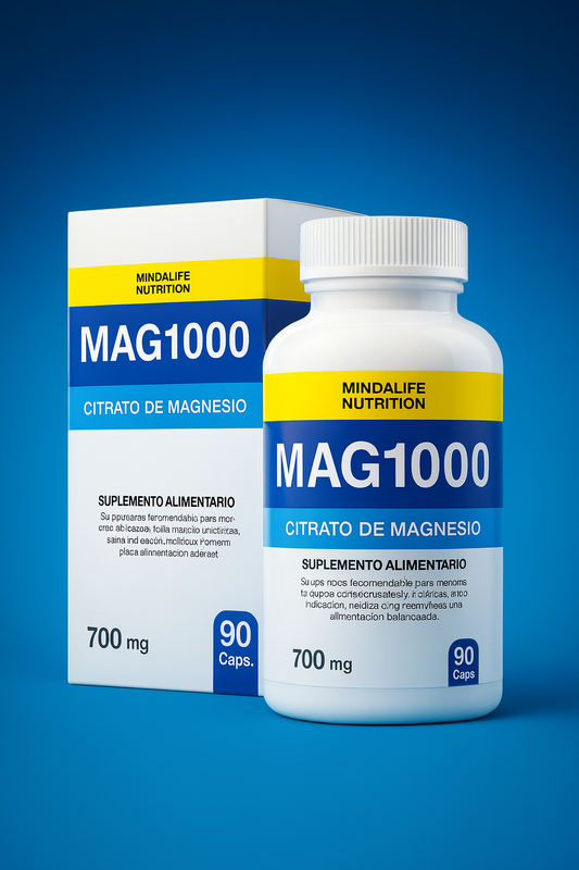 🌿  Mag1000 Citrato de Magnesio – Máxima Absorción para Deportistas y Adultos Activos